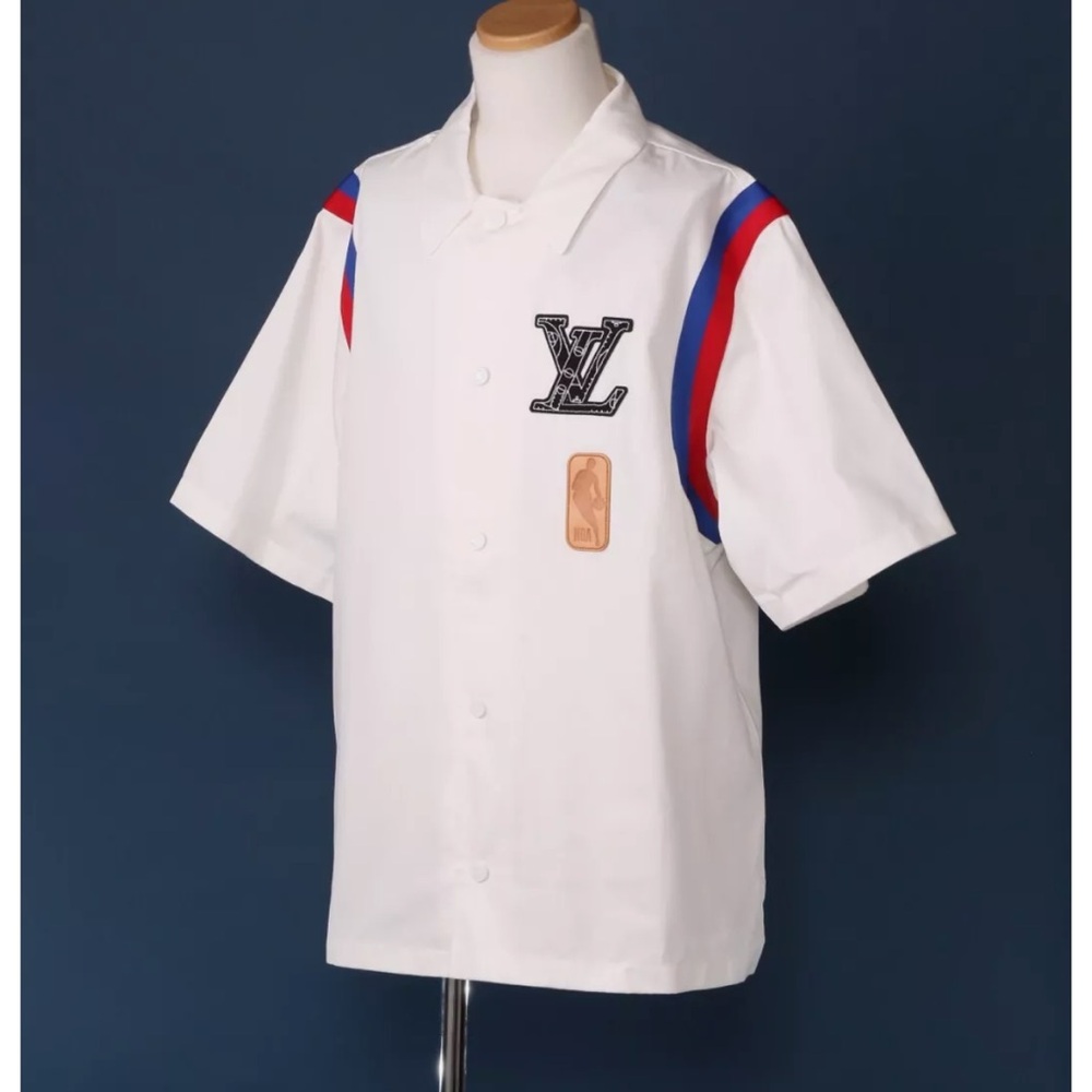 LOUIS VUITTON x NBA White SHORT SLEEVE SHIRT - Picture 3 of 10